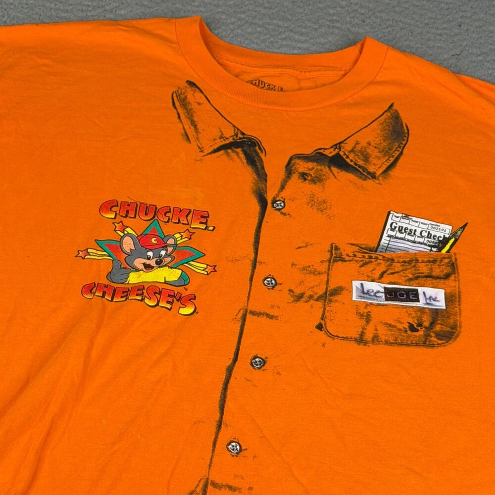 CHUCK E CHEESE T Shirt Mens XXL Employee Uniform Costume Halloween Cosplay 2010